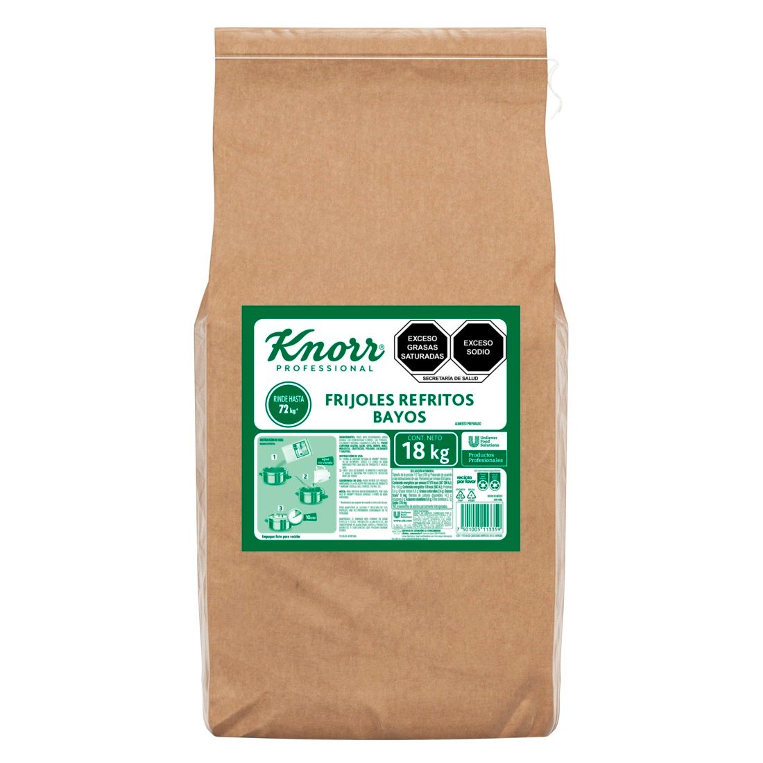 Knorr® Professional Frijoles Refritos Bayos en Polvo 18 kg - 